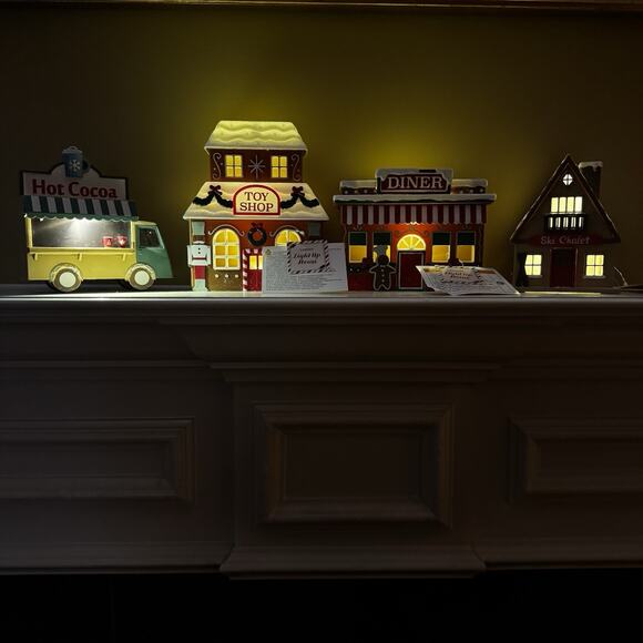 Target Bullseyes Playground LED Light Up Village Cabin Houses Christmas 2025 NWT - Picture 1 of 16